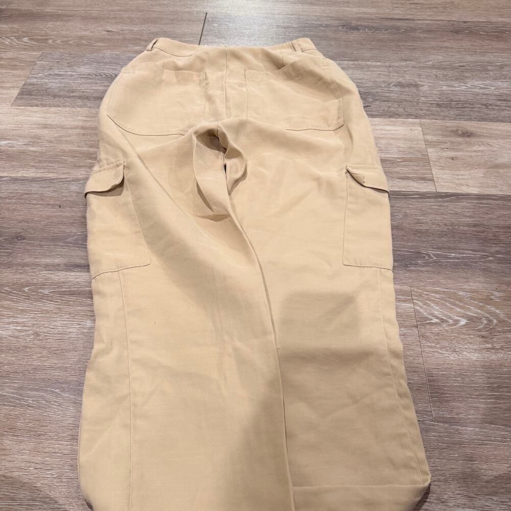 Naf Naf Paris Khaki Straight Cargo Pants Size EU 8 US 4 - Picture 6 of 8
